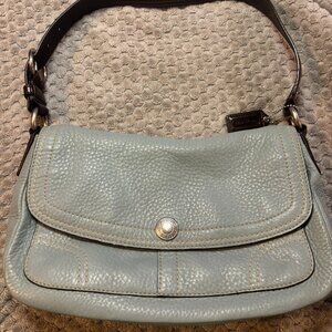 Coach Legacy Leather Small Shoulder Bag — Slate Blue — F12336